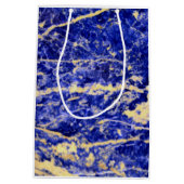 Blauwe graniet, blauwe marmer, blauwe steen medium cadeauzakje (Achterkant)