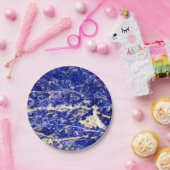 Blauwe graniet, blauwe marmer, blauwe steen papieren bordje (Feest)