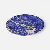 Blauwe graniet, blauwe marmer, blauwe steen papieren bordje (Gekanteld)