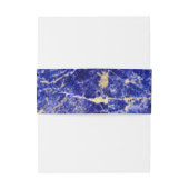 Blauwe graniet, blauwe marmer, blauwe steen uitnodigingen wikkel (Achterkant Voorbeeld)