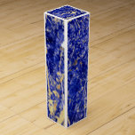 Blauwe graniet, blauwe marmer, blauwe steen wijn geschenkdoos<br><div class="desc">Prachtig abstract blauw en wit marmer/granietpatroon.</div>