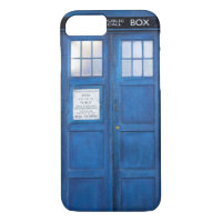 Blauwe Grappige Telefooncabine Call Box