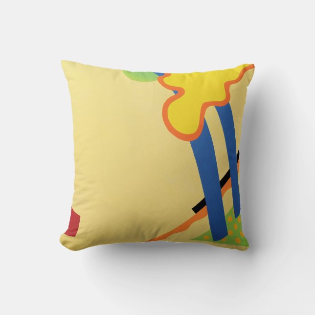 Blauwe gras 3 Abstracte piloot Kussen (Voorkant)