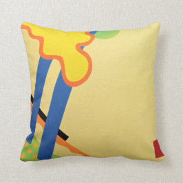 Blauwe gras 3 Abstracte piloot Kussen