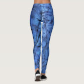 Blauwe gras op blauw Abstract Leggings (Achterkant)