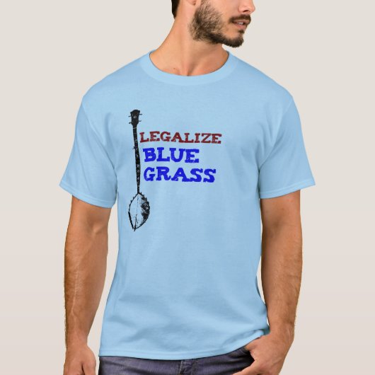 Blauwe gras! t-shirt (Voorkant)