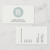 BLAUWE GRAY MODERN CALCULATOR ICON ACCOUNTING TAX VISITEKAARTJE (Voorkant / Achterkant)
