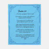 Blauwe grens Psalm 23 Fleece Deken (Voorkant)