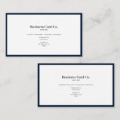 Blauwe grens zakenman Navy Visitekaartje (Voorkant / Achterkant)
