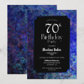Blauwe Grens Zwart 70e verjaardag Kaart (Voorkant / Achterkant)
