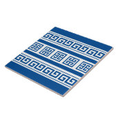 Blauwe Griekse keramische Tegel Tegeltje (Zijkant)