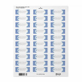 Blauwe Griekse sleutel en column Griekse bruiloft Etiket (Full Sheet)