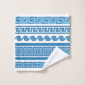 Blauwe Griekse sleutelhanddoeken Bad Handdoek (Wasdoekje)