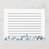 blauwe griepreceptenkaart briefkaart (Achterkant)