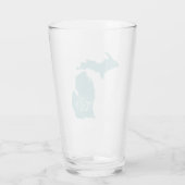 Blauwe grijs van Michigan Silhouette Glas (Achterkant)