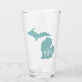 Blauwe grijs van Michigan Silhouette Glas