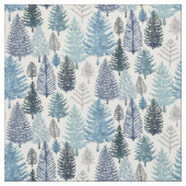 Blauwe grijs winterpingbomen stof (Swatch)