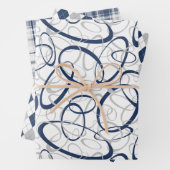 blauwe grijze 3 patronen altijd inpakpapier vel (In situ)