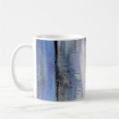 Blauwe grijze Abstracte Mok (Links)