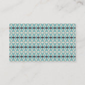 blauwe grijze Aztec Weaving Pattern-cadeautjes Visitekaartje (Achterkant)