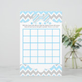 Blauwe grijze Bingo en baby showers spelletjes met (Staand voorkant)