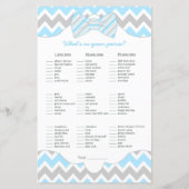 Blauwe grijze Bingo en baby showers spelletjes met (Achterkant)