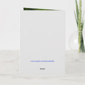 Blauwe, Grijze Bloemen, Harten Bruiloft Dank u kaa Bedankkaart (Achterkant)