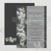 Blauwe grijze bruiloft verloving kaart (Voorkant / Achterkant)