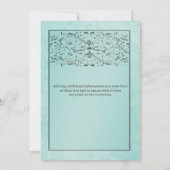 Blauwe grijze bruiloft verloving kaart (Achterkant)