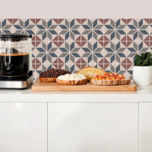 Blauwe, grijze en aardekleurige diamanten tegels tegeltje