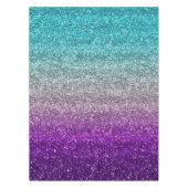 Blauwe, grijze en Paarse gradiënt Glitter Tafelkleed (Voorkant)