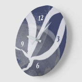 Blauwe grijze en witte artistieke Waterverf grote  Grote Klok (Hoek)