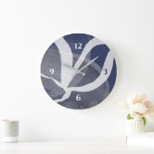 Blauwe grijze en witte artistieke Waterverf grote  Grote Klok (Huis)