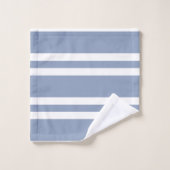 Blauwe grijze en witte strepen bad handdoek (Wasdoekje)
