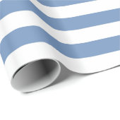 Blauwe/grijze en witte strepen cadeaupapier (Rol Hoek)