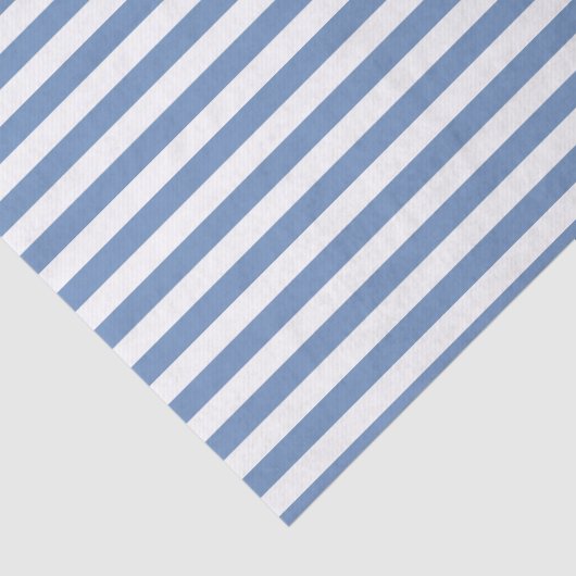 Blauwe/grijze en witte strepen tissuepapier (Detail)