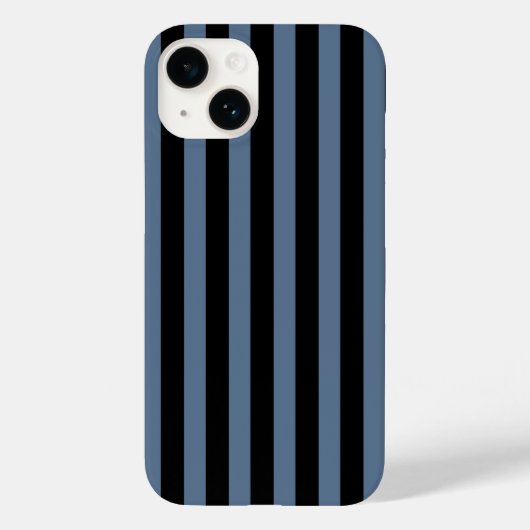 Blauwe grijze en zwarte strepen Case-Mate iPhone case (Achterkant)