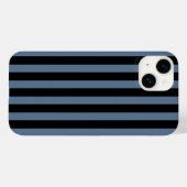 Blauwe grijze en zwarte strepen Case-Mate iPhone case (Achterkant (horizontaal))