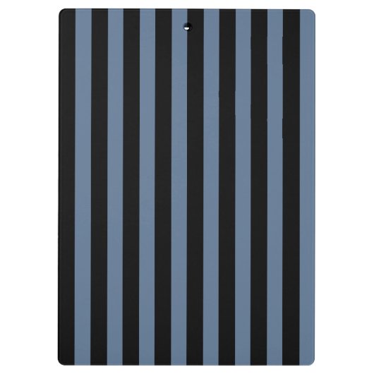 Blauwe grijze en zwarte strepen klembord (Achterkant)