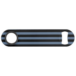 Blauwe grijze en zwarte strepen speed flessenopener