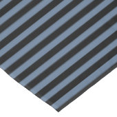 Blauwe grijze en zwarte strepen tafelkleed (Gekanteld)