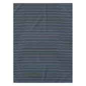 Blauwe grijze en zwarte strepen tafelkleed (Voorkant)