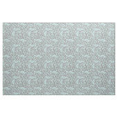 Blauwe grijze Floral Pattern Fabric Stof (Fat Quarter)