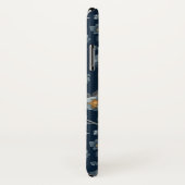 Blauwe grijze gele papaver afdrukken Case-Mate iPhone case (Achterkant / rechts)