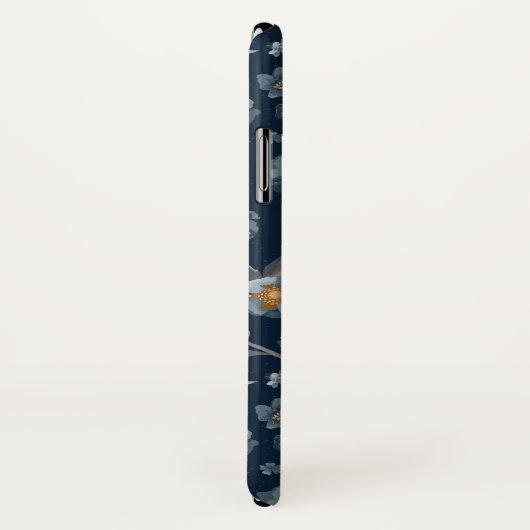 Blauwe grijze gele papaver afdrukken Case-Mate iPhone case (Achterkant / rechts)
