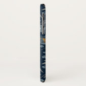 Blauwe grijze gele papaver afdrukken Case-Mate iPhone case (Achterkant/links)