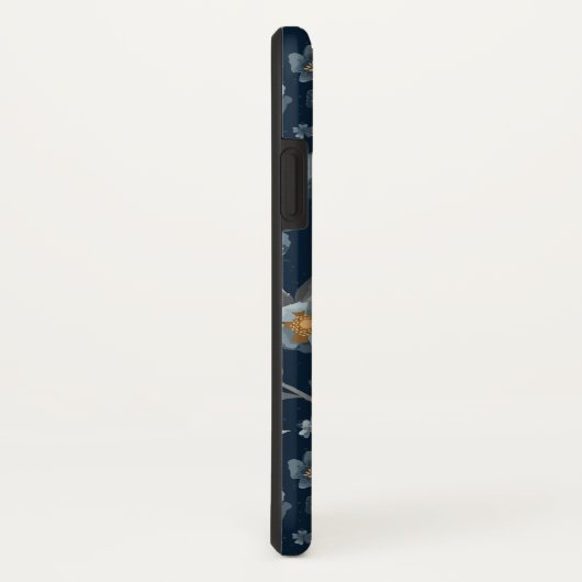 Blauwe grijze gele papaver afdrukken Case-Mate iPhone case (Achterkant/rechts)