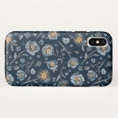 Blauwe grijze gele papaver afdrukken Case-Mate iPhone case (Achterkant (horizontaal))