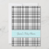 Blauwe grijze geplaveide aangepaste Babydouche-uit Kaart (Voorkant)