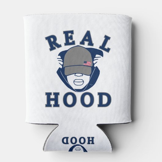 blauwe grijze HOOD GUY IN HOODIE Blikjeskoeler (Achterkant)